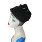 Vintage 1930s Hat Black Velvet Art Deco Modernist Avant Garde Austelle