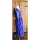 Vintage 80s Laura Ashley Dress Purple Cotton Puffed Sleeves