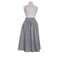 Vintage 70s Geoffrey Beene Bag Midi Skirt Gray Pinstriped Wool A Line / M