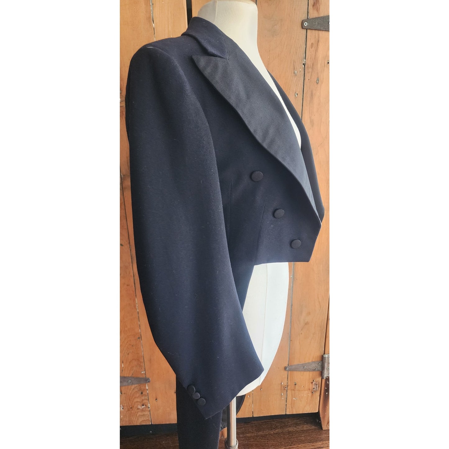 Vintage 30s Mens Tuxedo Tailcoat Black Evening Jacket