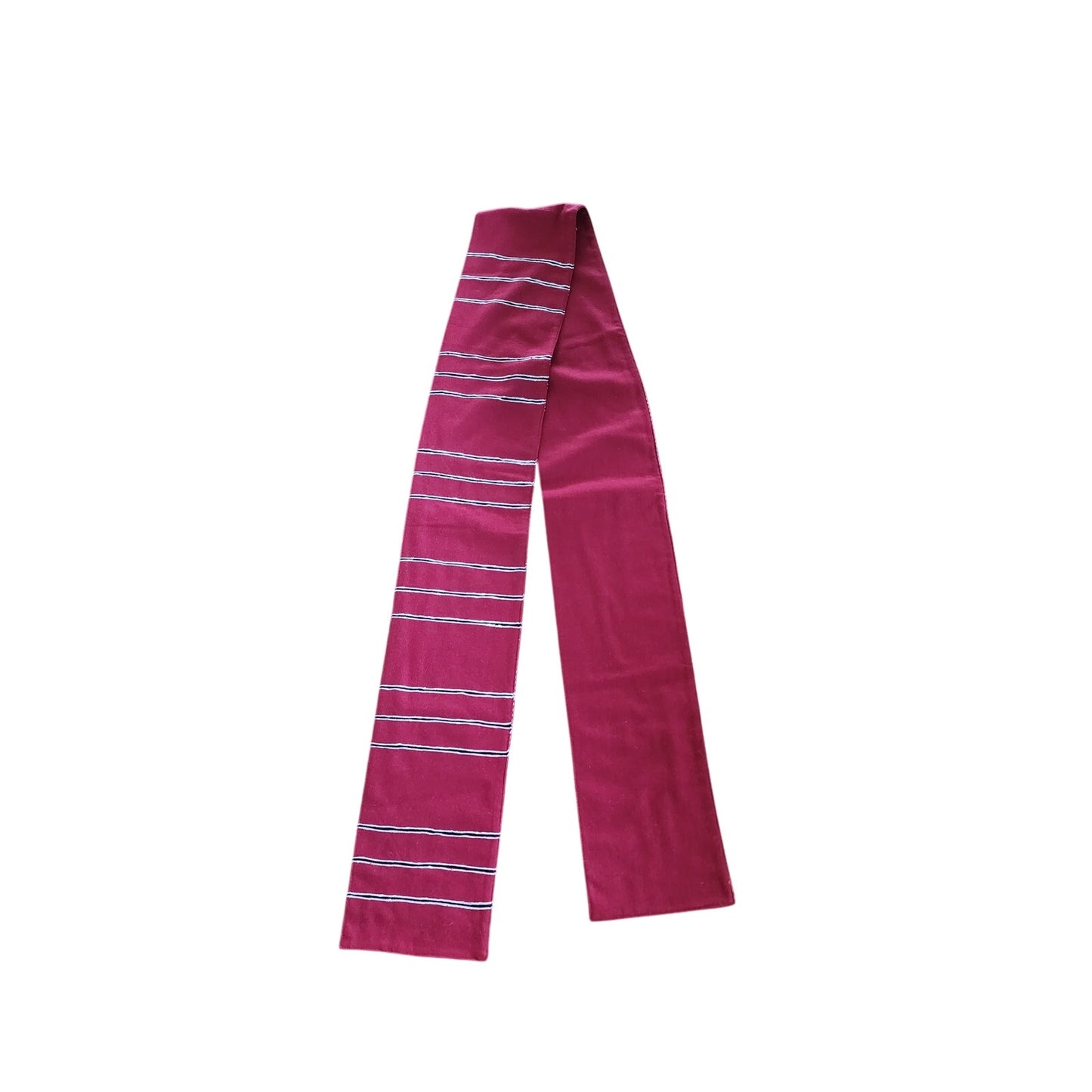 Antique Bulgarian Folk Costume Ethnic Mens Pants Embroidered Cream Wool + Red Scarf