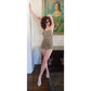 Vintage 50s Jantzen Swimsuit Cotton Print Maillot One Piece / S