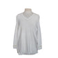 Vintage 1990s Sonia Rykiel Sweater White Knit V Neck Tunic Jumper Textured Stripe Oversized