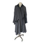 Vintage 1990s Gray Coat Wrap Style Asymmetrical Studio 90 / Medium