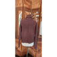 Vintage 1980s Gap Cardigan Sweater Chunky Brown Cable Knit  Shetland Wool