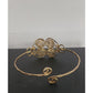 Vintage 1970s Gold Torque Choker Spiral Necklace