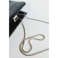 Vintage1980s Judith Leiber Bag Black Lizard w/Enamel Art Deco Panel