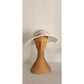 Vintage 50s Summer Hat White Straw Floral Crown Norman Durand