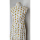 Vintage 60s Clocks Novelty Print Dress + Jacket Set Gold Pocket Watch
