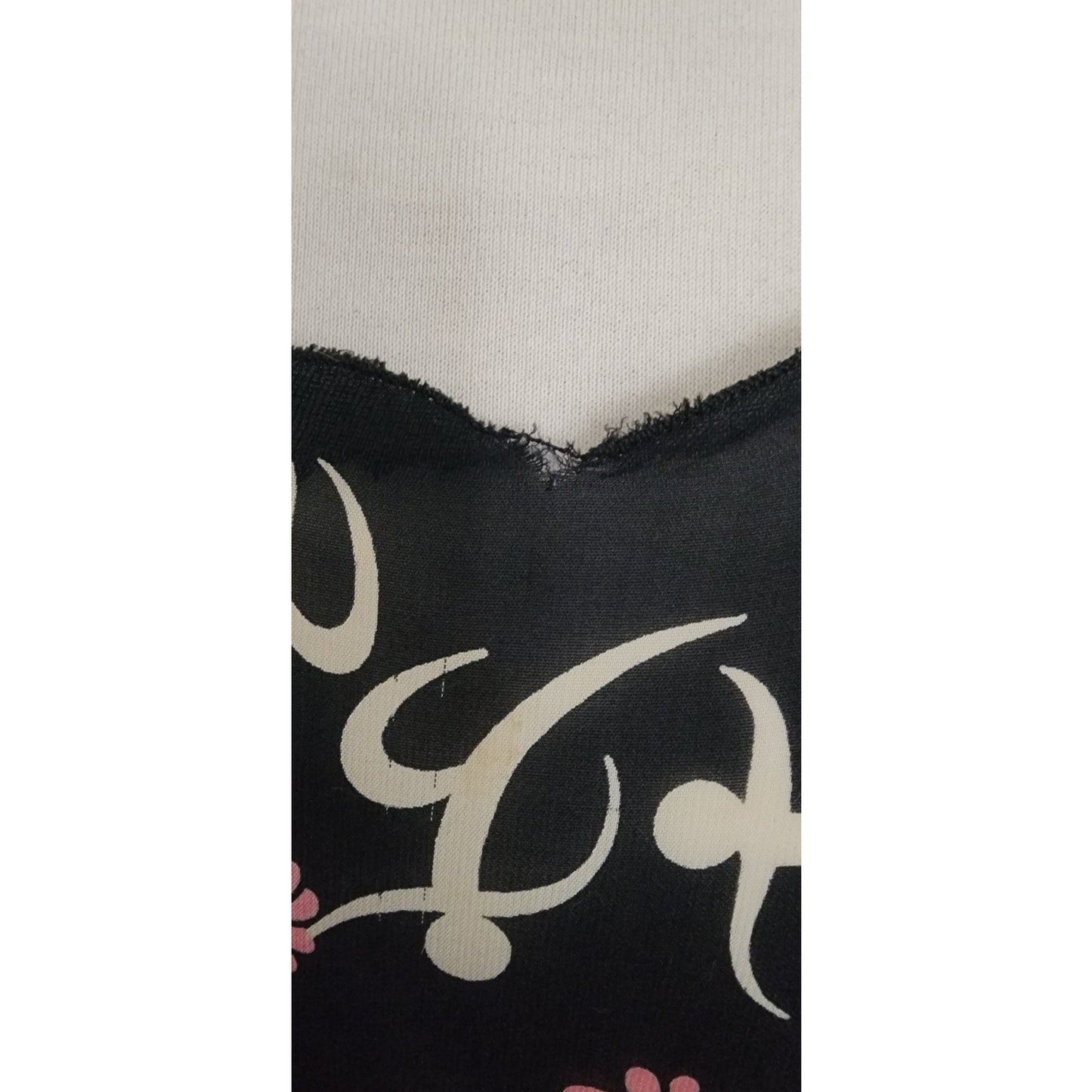 Vintage 30s Rayon Print Maternity Dress Adjustable Tie Sash Dark Floral Print