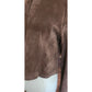 Vintage 1990s Cropped Blazer Brown Suede Jacket Carroll Reed Large