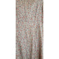 Vintage 30s Silk Day Dress Short Sleeves Speckled Floral Print Large Red Buttons