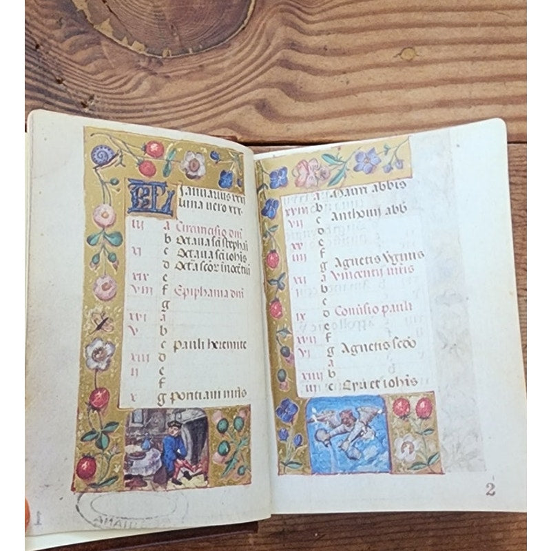 RARE Manuscript Fascimiles Il Libro delle Ore Ross. 94 Vatican Book of Hours Bruges Flemish Art 1983 Jaca Book Belser Verlag Mint w/Box