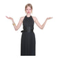 Vintage 70s Donald Brooks Eveing Dress Black Silk Jersey Halter Maxi Gown