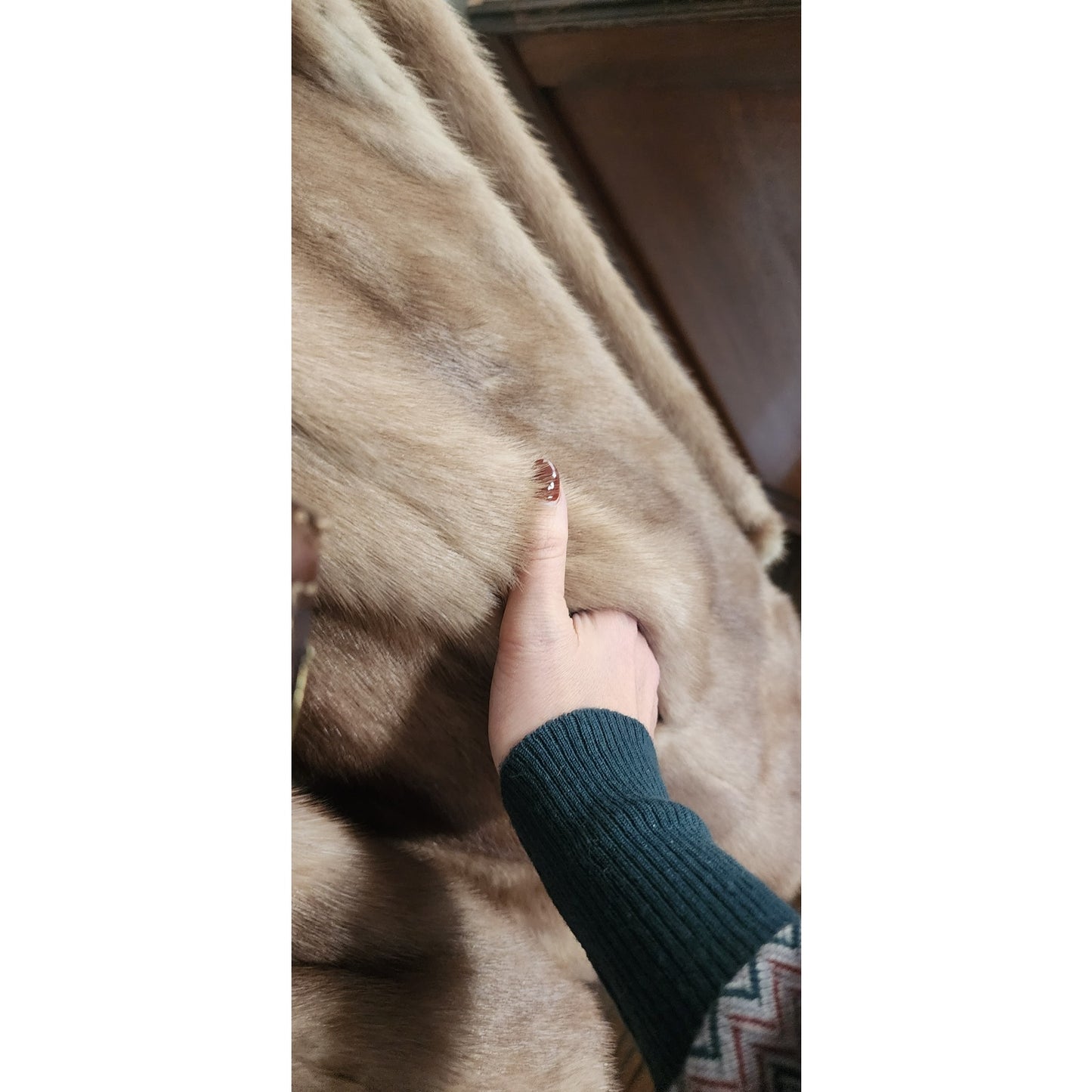 Vintage 50s Mink Fur Coat Caramel Brown Hip Length