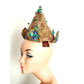 Vintage 50s Bes-Ben Hat Golden Pagoda Beaded Cone Style