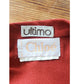 Vintage RARE 90s Chloe Dress Orange Red Wool Crepe Button Down Front