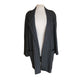 Vintage 80s Oversized Blazer Gray Pinstriped Long Jacket / L