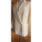 Vintage 1980s Calvin Klein Blazer Cream Wool Double Breasted