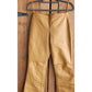 Y2K Yellow Leather Pants Low Rise by Jane Doe