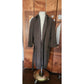Vintage 1990s Ralph Lauren Mens Coat Brown Olive Green Trench Raincoat Large 40R