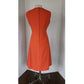 Vintage 60s Orange Dress Mod A Line Skirt / Medium