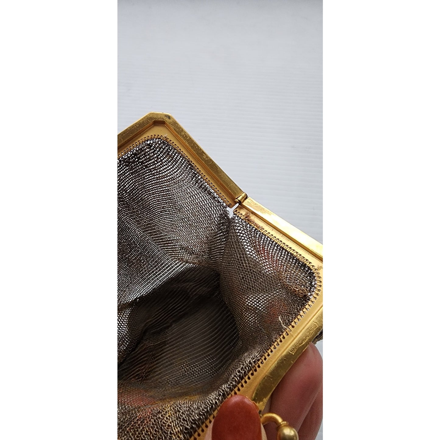 Vintage 20s Beaded Bag Mesh Evening Purse Whiting Davis