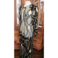 Vintage 80s Tan Chho Duster Sheer Coat Beaded Sequined Embroidered Evening Jacket Black Gold