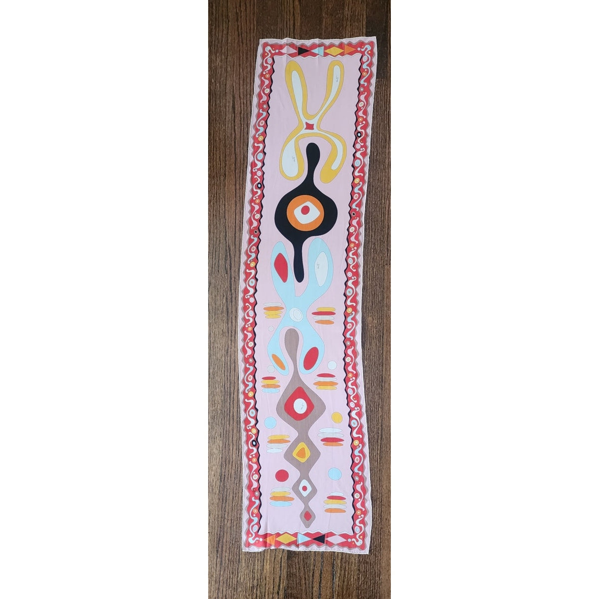 Vintage 1990s Pucci Scarf Silk Psychedelic Eye Print Occhi Oblong Boho
