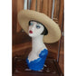 Vintage 90s Brooks Brothers Panama hat Handwoven Beige Cream Straw