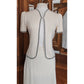 Vintage 80s St. John for Marshall Fields Cream & Black Knit Suit Skirt Jacket