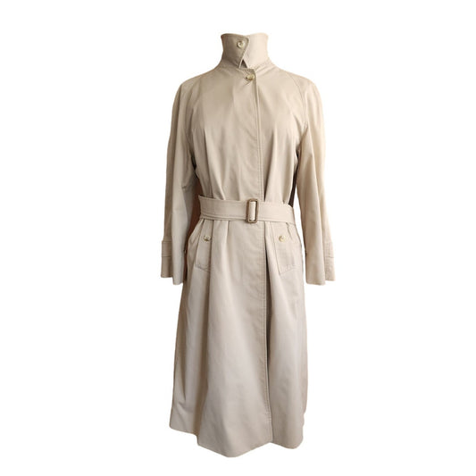 Vintage 80s Burberrys Trench Coat Single Breasted Nova Check Liner