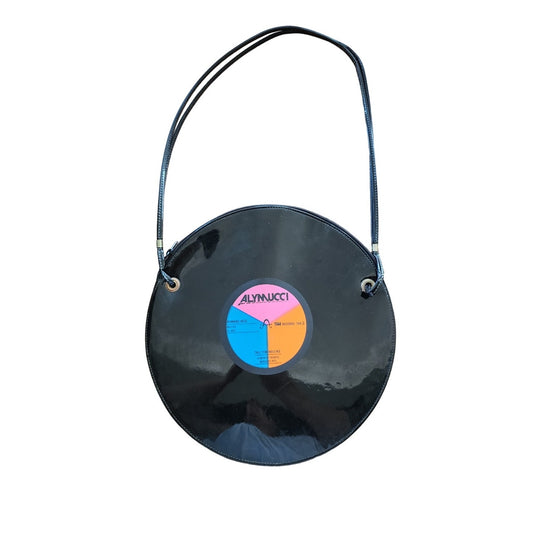 Vintage 80s Vinyl Record Purse Shoulder Bag