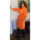 Vintage Y2K ESCADA Orange Trench Coat Double Breasted / M