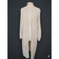 Vintage 1980s Maria Rodriguez Chicago Cardigan Duster Long Jacket Cream Knit L