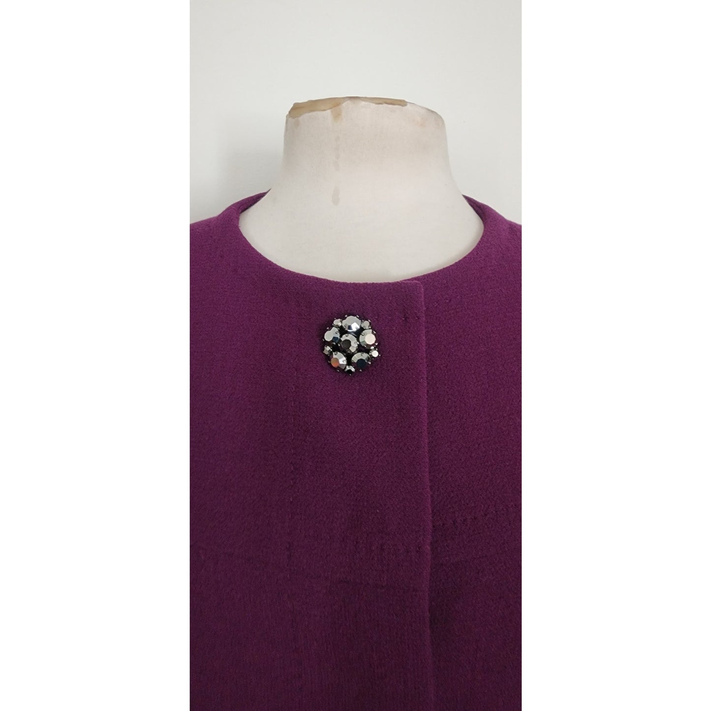 Vintage 2000s ESCADA Jacket Purple Wool Blazer / 34