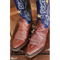 Vintage Y2K Lucchese 1883 Western Boots Blue Leather Star Embroidery Cowgirl Cowboy