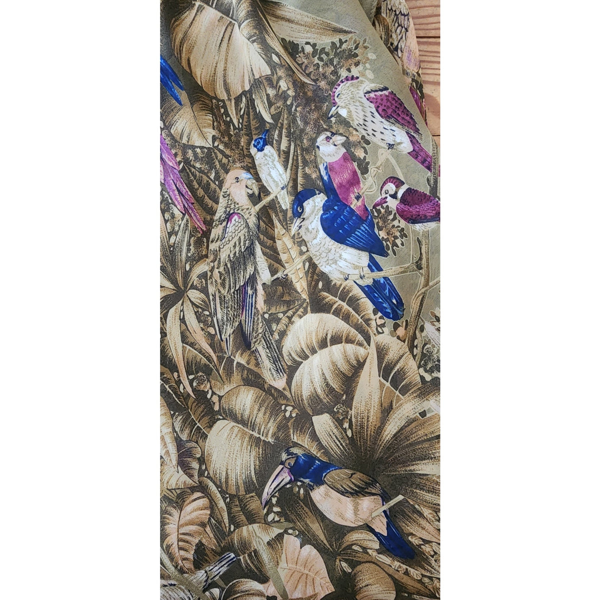 Vintage Vintage 1970s Gianni Versace Dress Silk Parrot Print Handkerchief Hem Slip Style Small