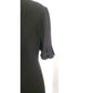 Vintage 60s Sorelle Fontana Dress Black Rayon Crepe w/Pleated Fringe Italian Designer