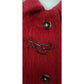 Vintage 1960s Loden Plankl Red Wool Coat Austrian Trachten Alpine Silver Fish Pin