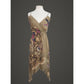 Vintage Vintage 1970s Gianni Versace Dress Silk Parrot Print Handkerchief Hem Slip Style Small