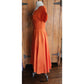 Vintage 50s Orange Duster / Split Front Vest Scallop Edging