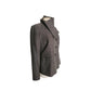 2010 Armani Collezioni Blazer Gray Microgrid Wool High Collar / L