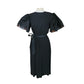 Vintage 80s Bill Blass Black Puffy Sleeve Party Dress