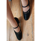 Vintage 20s Shoes Black Satin Mary Janes Size 6 AS IS