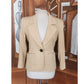 Vintage 80s YVES SAINT LAURENT Beige Blazer Single Button Jacket