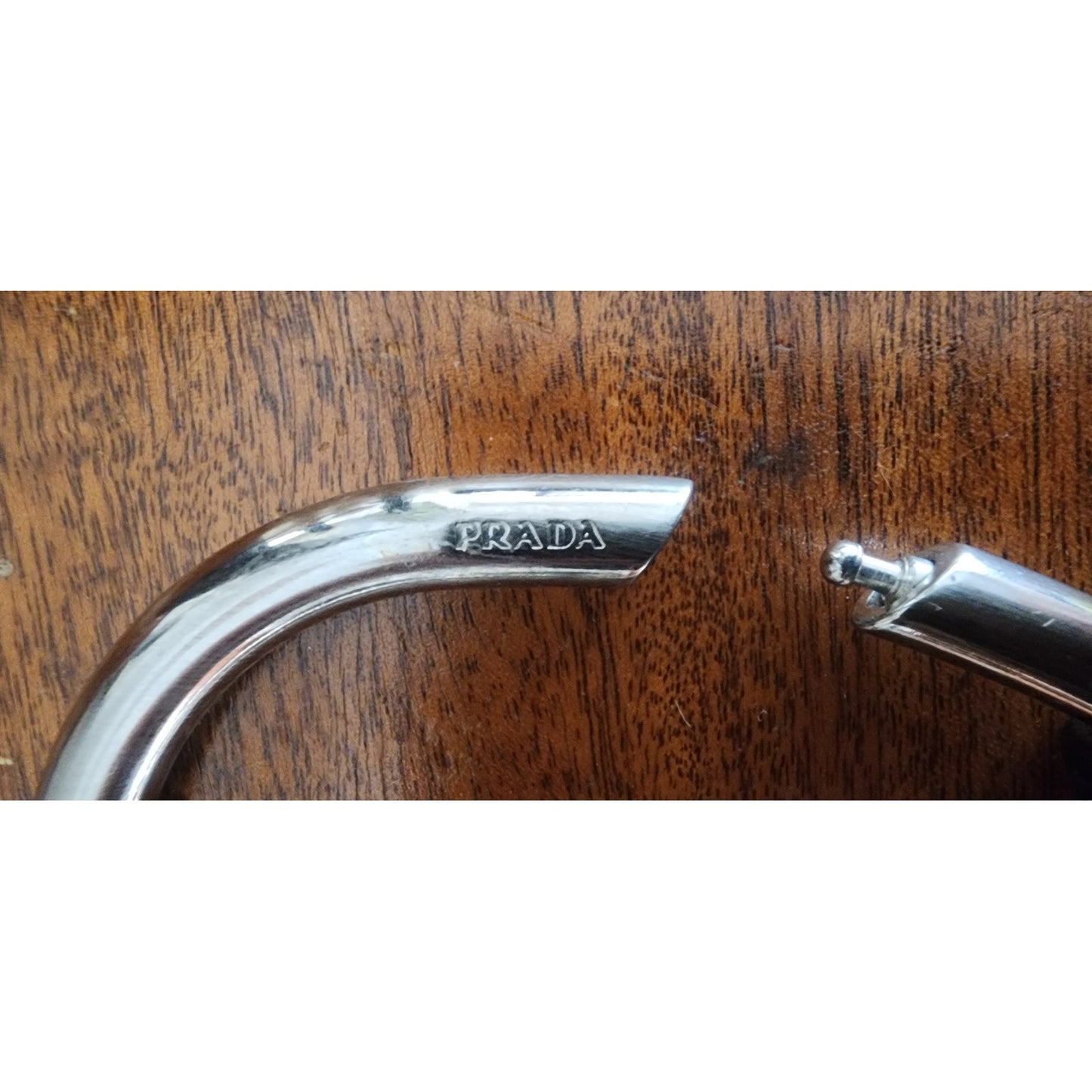 Vintage 2000s Prada Belt Brown Leather Minimalist Silver Buckle O Ring Clasp 36"