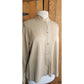 Vintage 90s Eileen Fisher Blouse Beige Silk Long Sleeves
