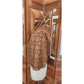 Vintage 1990s Jil Sander Scarf Brown Gold Silk Print Baroque Tessellation