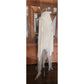 Vintage 1920s Piano Shawl Ivory Silk Embroidered Long Macrame Fringe Manila Evening Wrap
